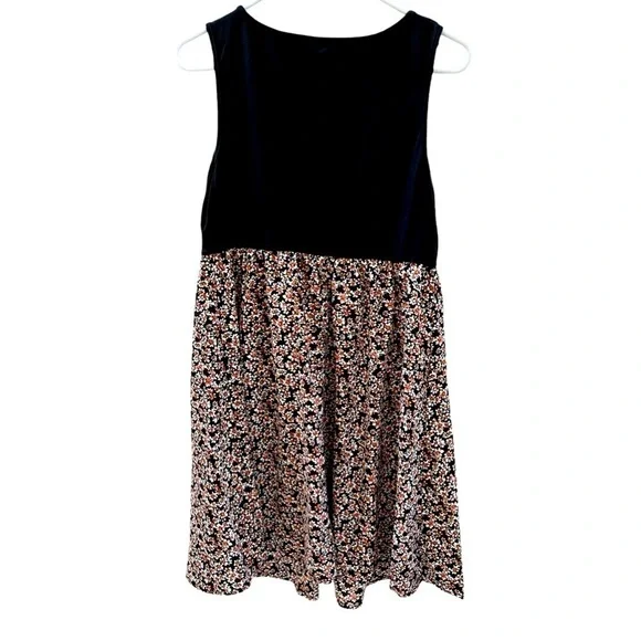 SHEIN maternity dress black top floral stretches comfortably for pregnancy Large - Picture 2 of 6